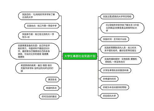 大学生寒假社会实践计划