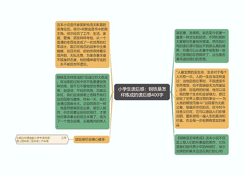 小学生读后感：钢铁是怎样炼成的读后感400字