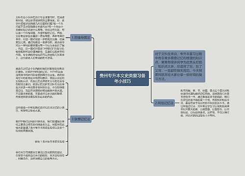 贵州专升本文史类复习备考小技巧