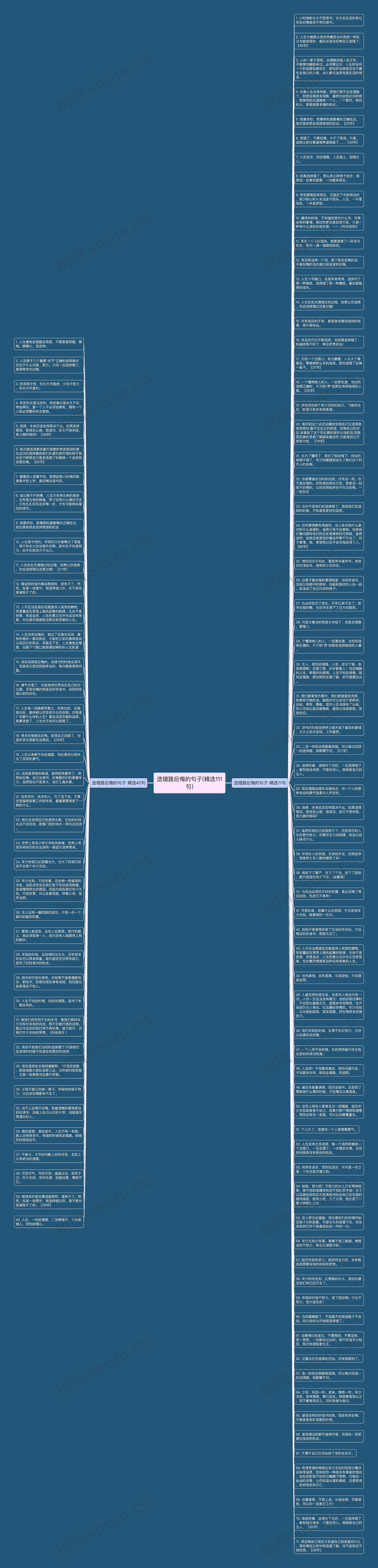选错路后悔的句子(精选111句)思维导图高清图 选错路后悔的句子(精选111句)思维导图