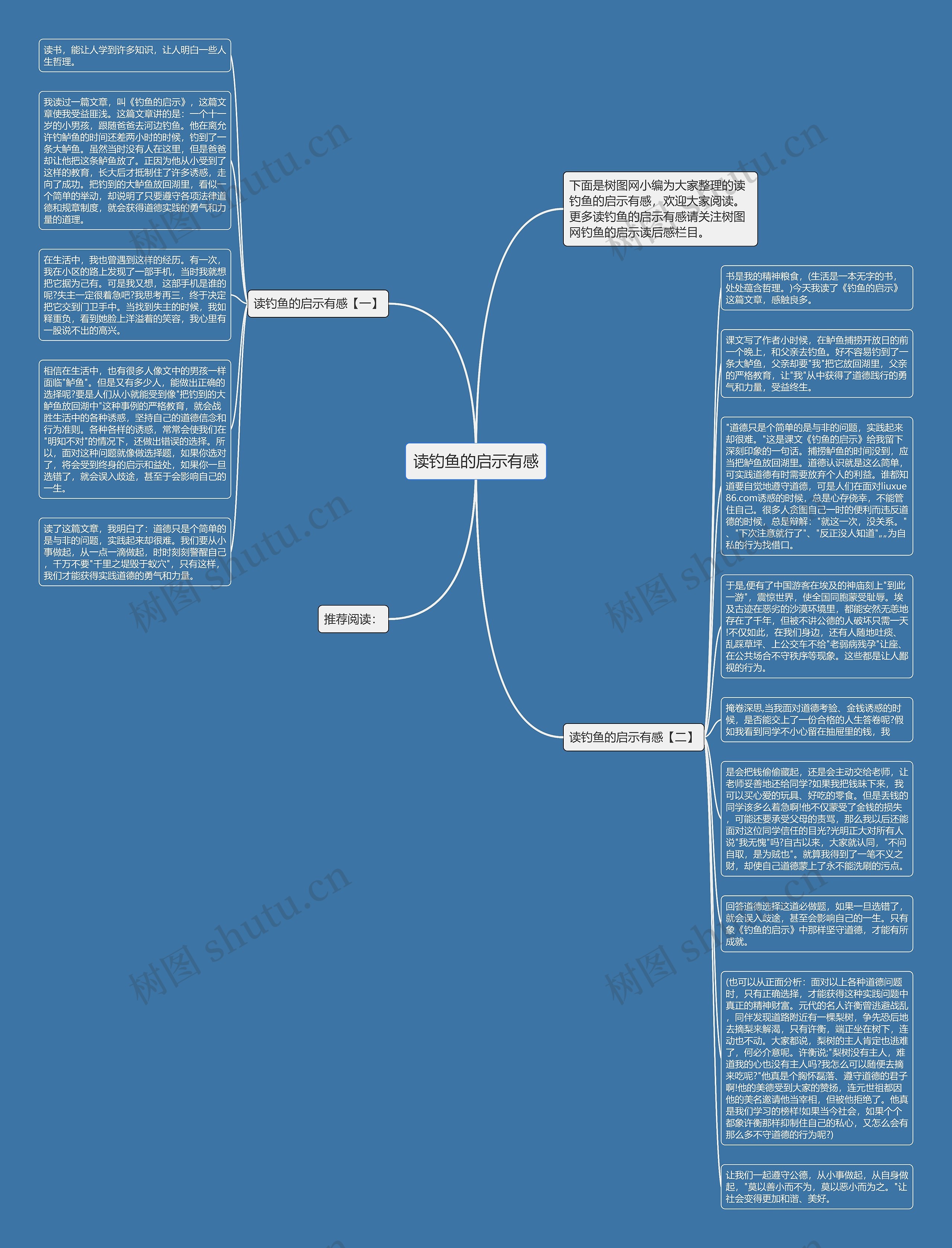 读钓鱼的启示有感思维导图