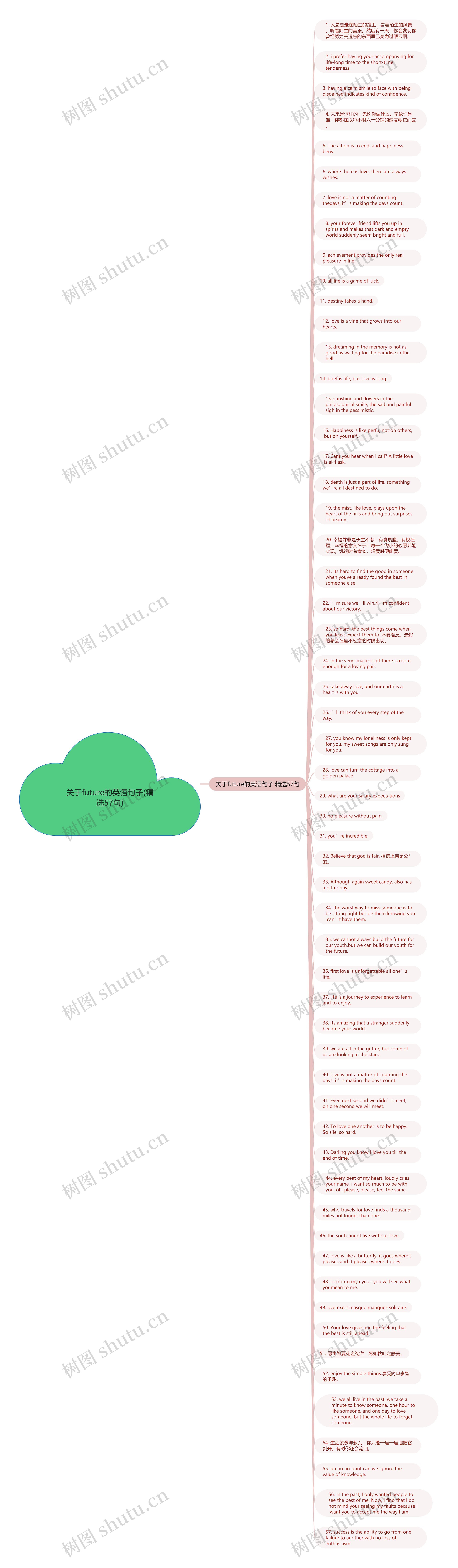 关于future的英语句子(精选57句)思维导图