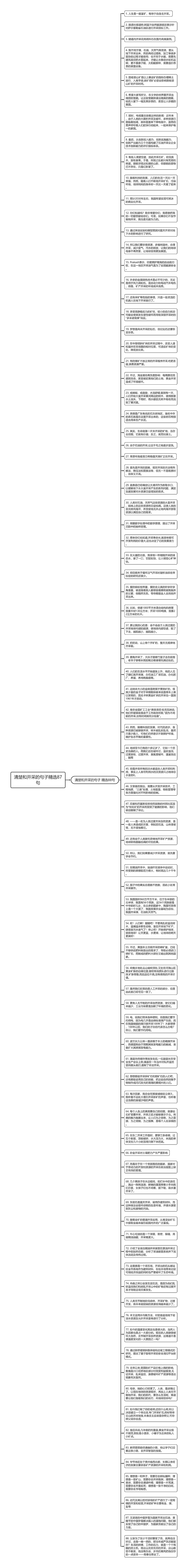 清楚和开采的句子精选87句