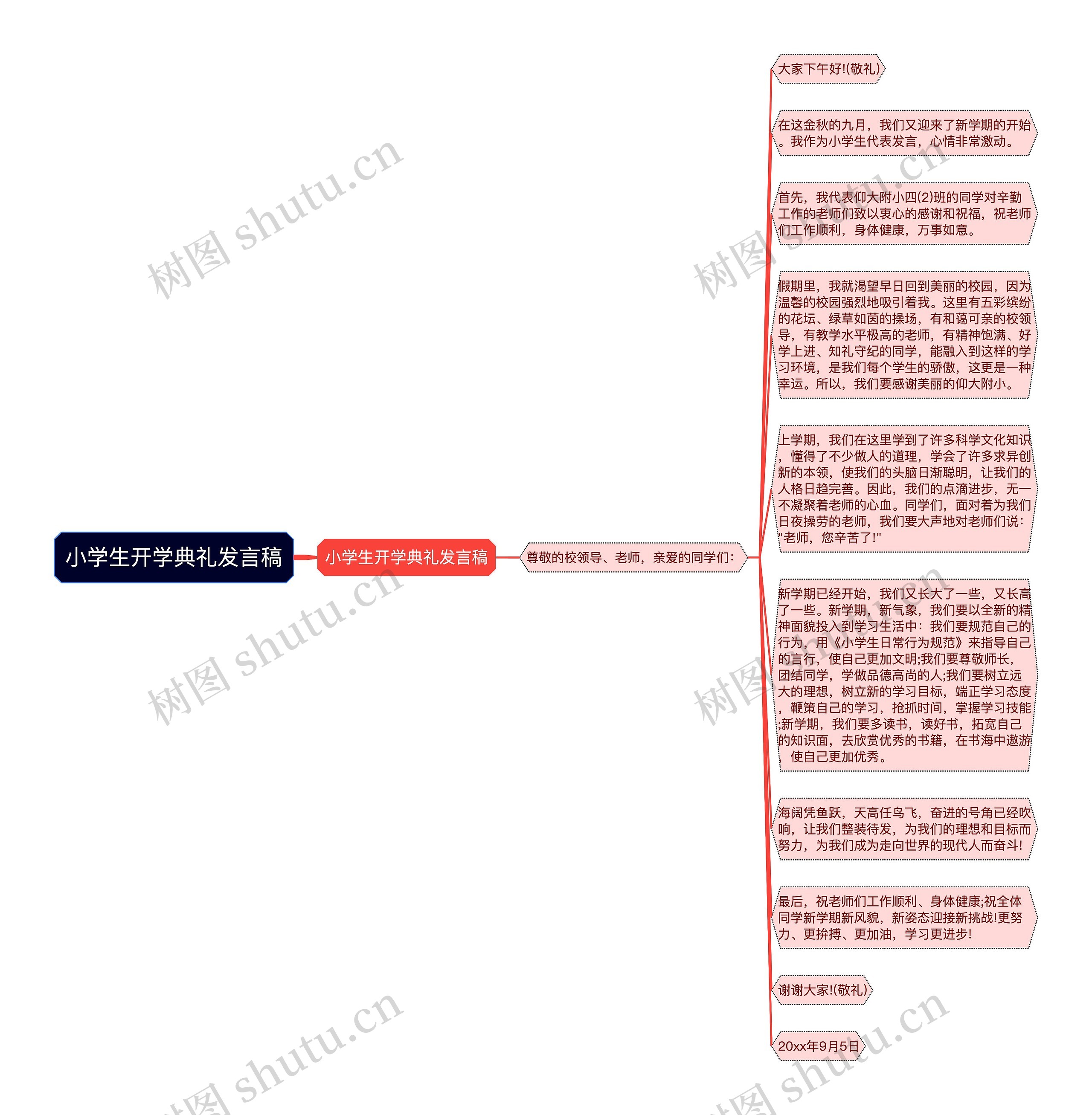 小学生开学典礼发言稿