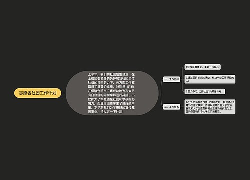 志愿者社团工作计划