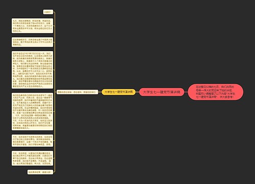 大学生七一建党节演讲稿