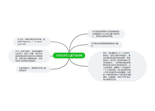 小学生关于儿童节演讲稿