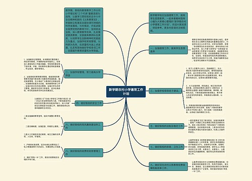 新学期农村小学德育工作计划