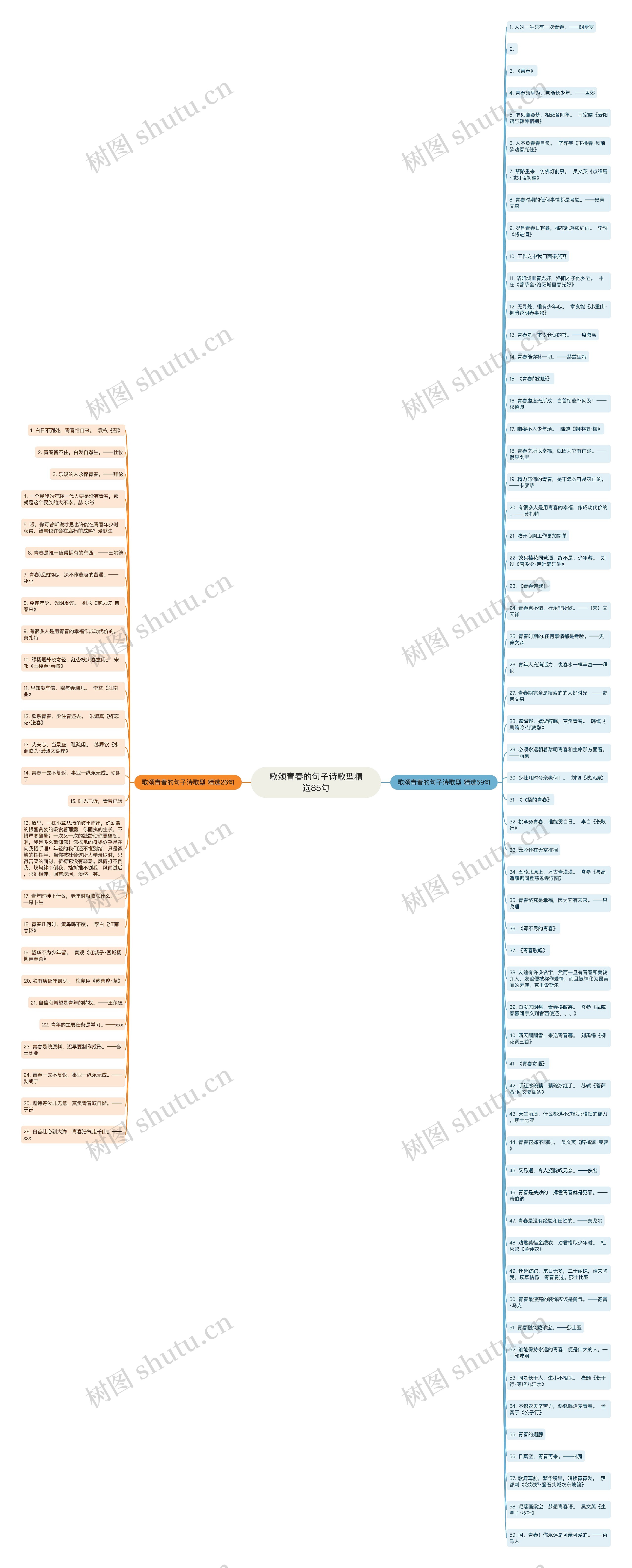 歌颂青春的句子诗歌型精选85句思维导图