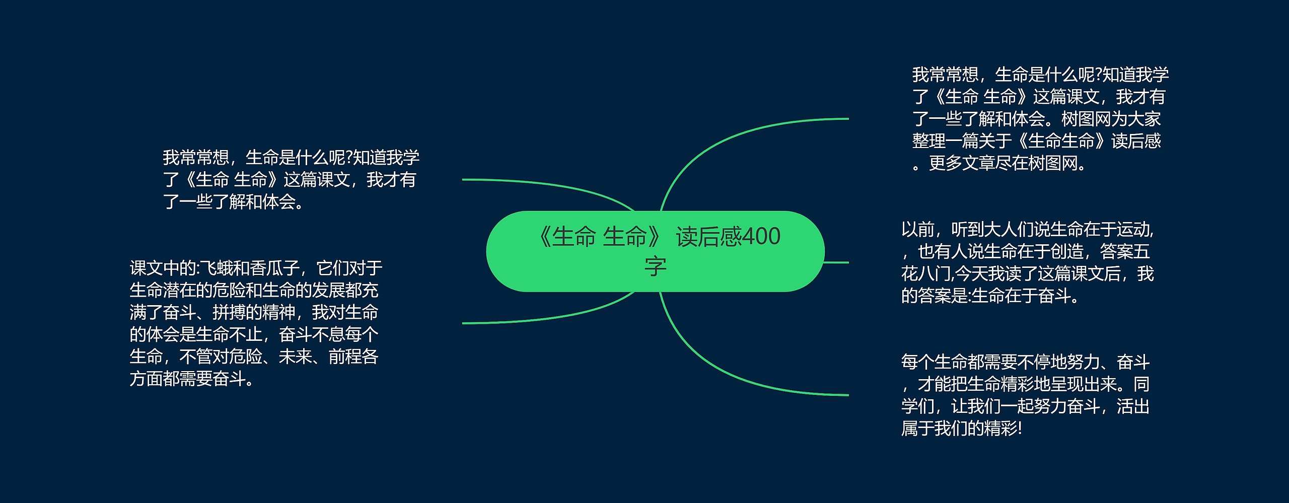 《生命 生命》 读后感400字思维导图