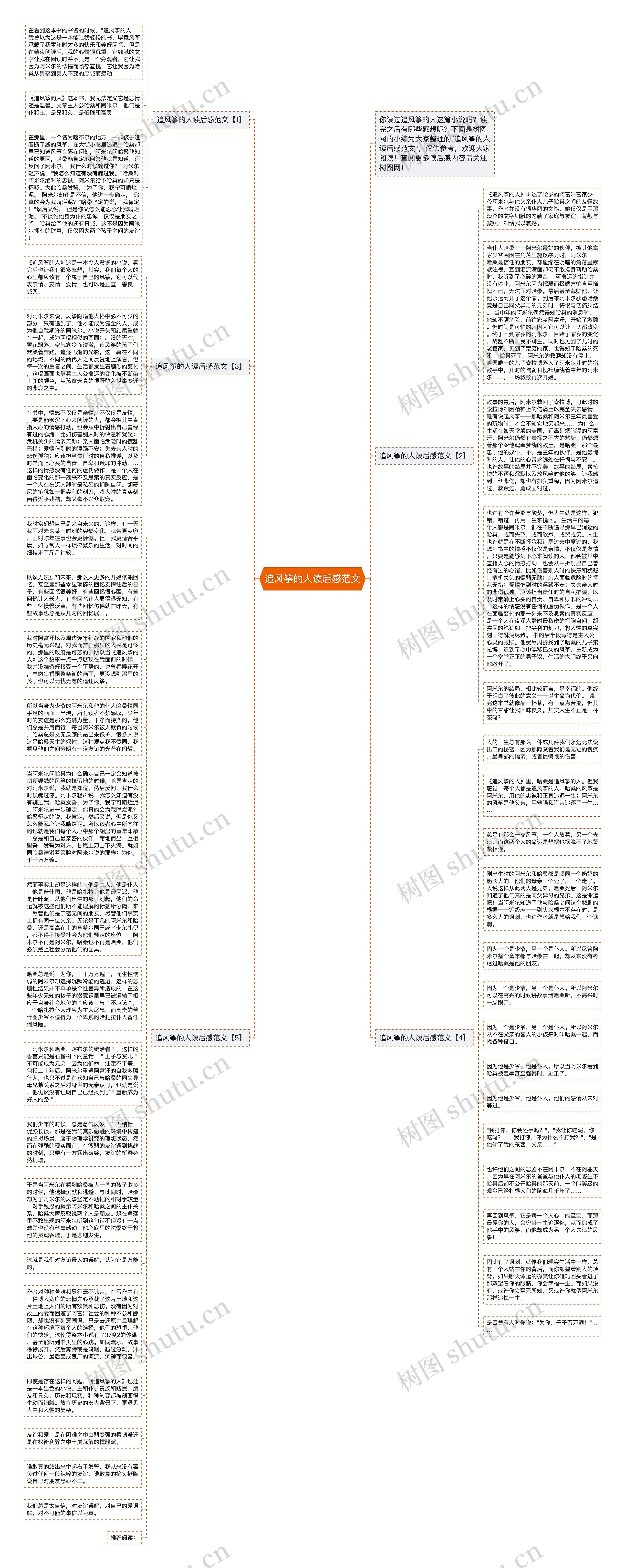 追风筝的人读后感范文思维导图