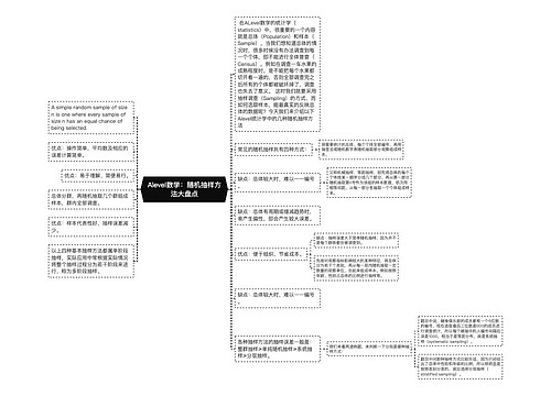 Alevel数学：随机抽样方法大盘点