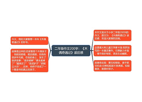 二年级作文200字：《木偶奇遇记》读后感