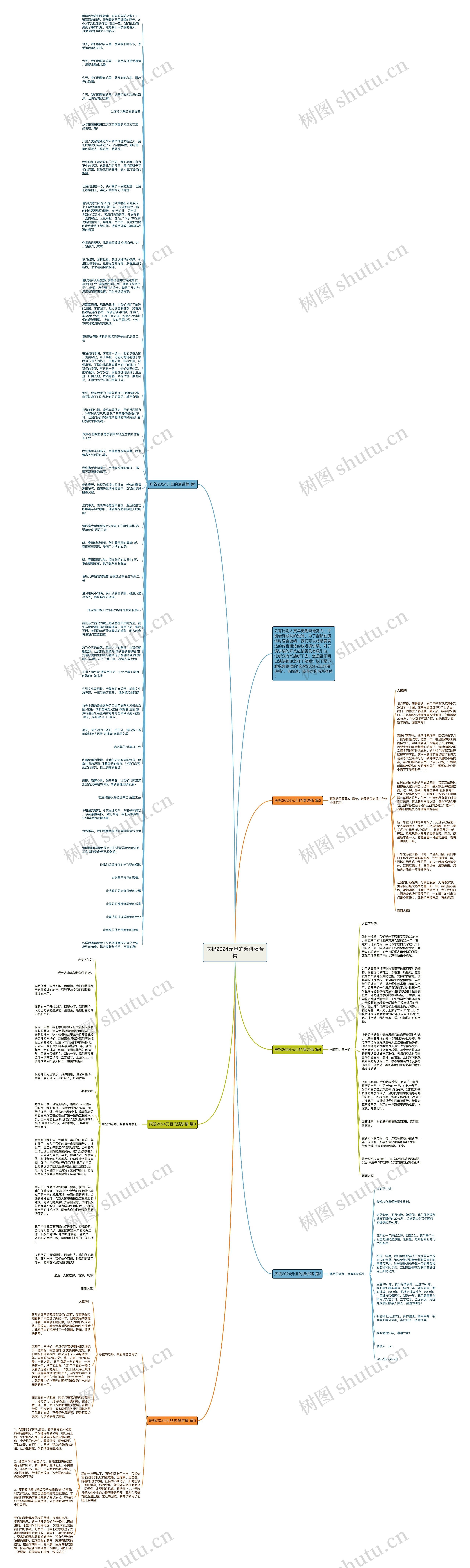 庆祝2024元旦的演讲稿合集思维导图