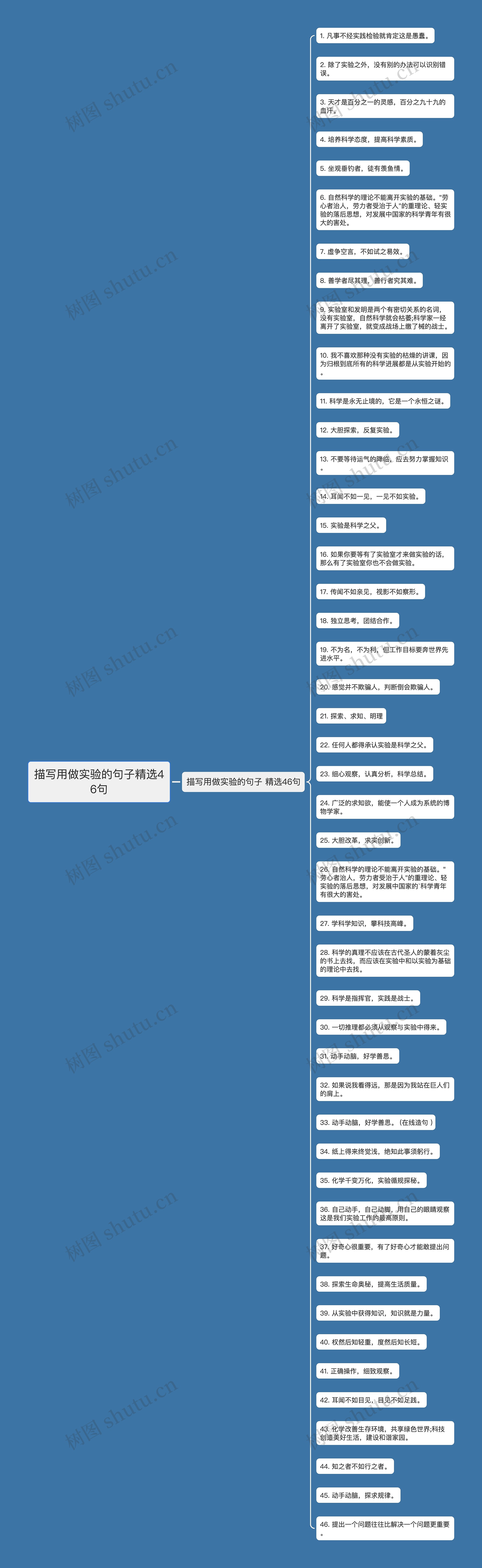 描写用做实验的句子精选46句思维导图