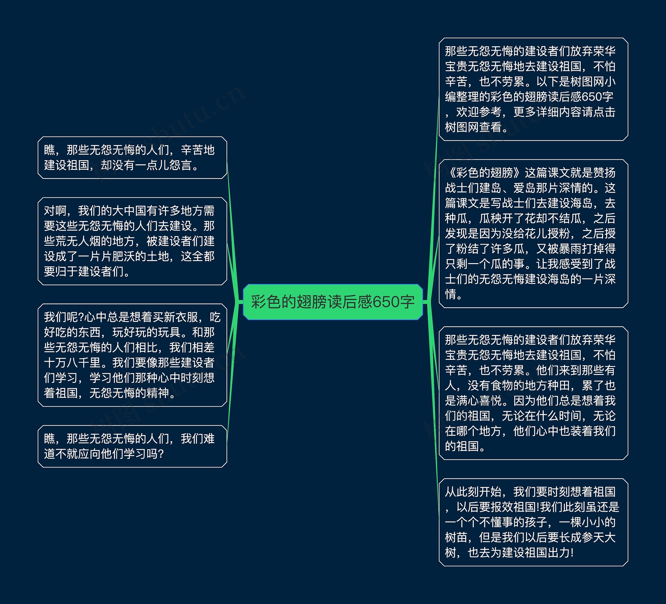 彩色的翅膀读后感650字思维导图