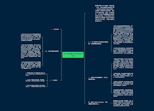 2015年优秀少先队员工作计划