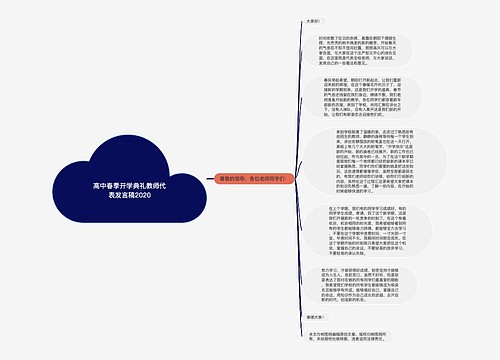 高中春季开学典礼教师代表发言稿2020