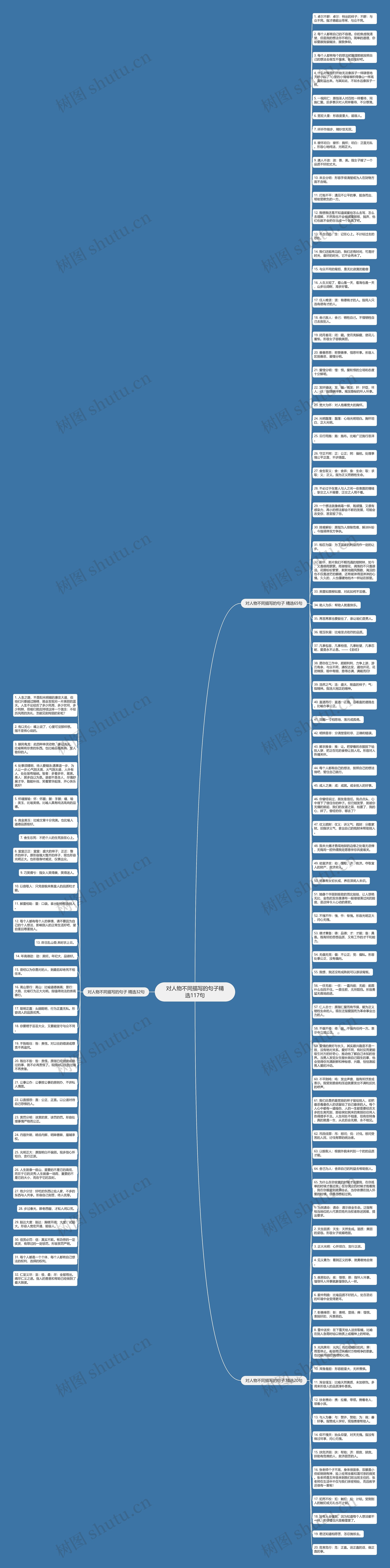 对人物不同描写的句子精选117句思维导图