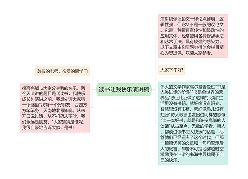 读书让我快乐演讲稿