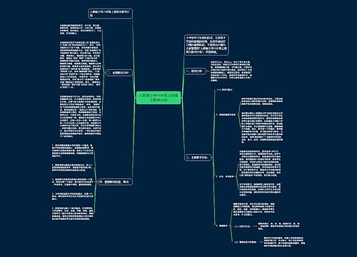 人教版小学六年级上册语文教学计划