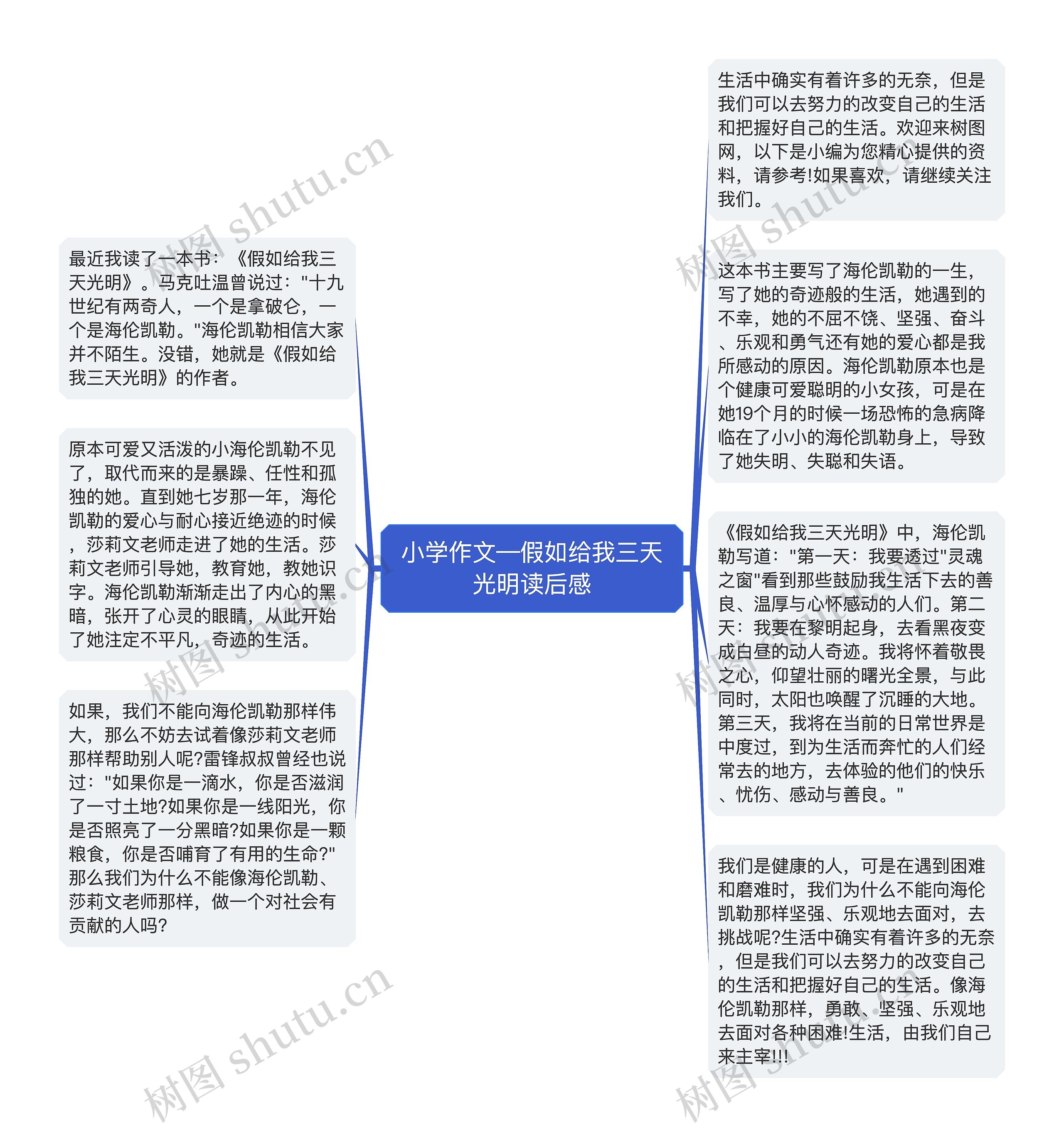 小学作文—假如给我三天光明读后感