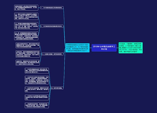 2018年七年级历史教学工作计划