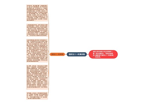 国防生八一的演讲稿