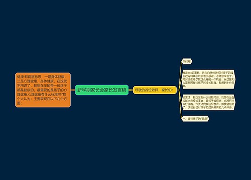 新学期家长会家长发言稿