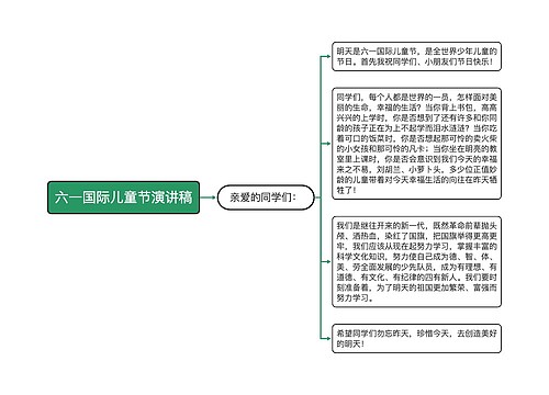 六一国际儿童节演讲稿