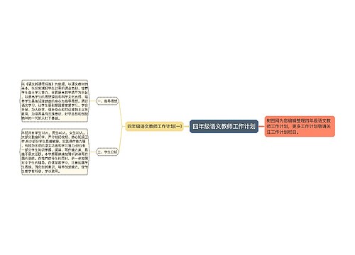 四年级语文教师工作计划