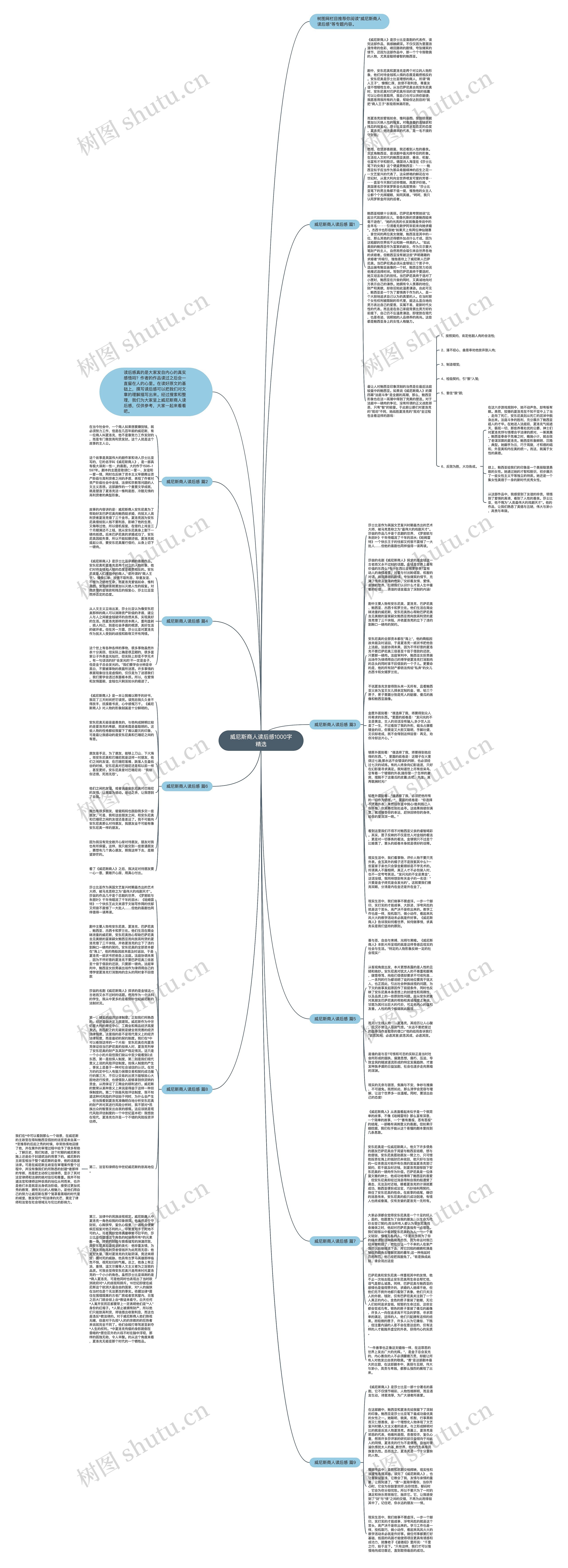 威尼斯商人读后感1000字精选思维导图