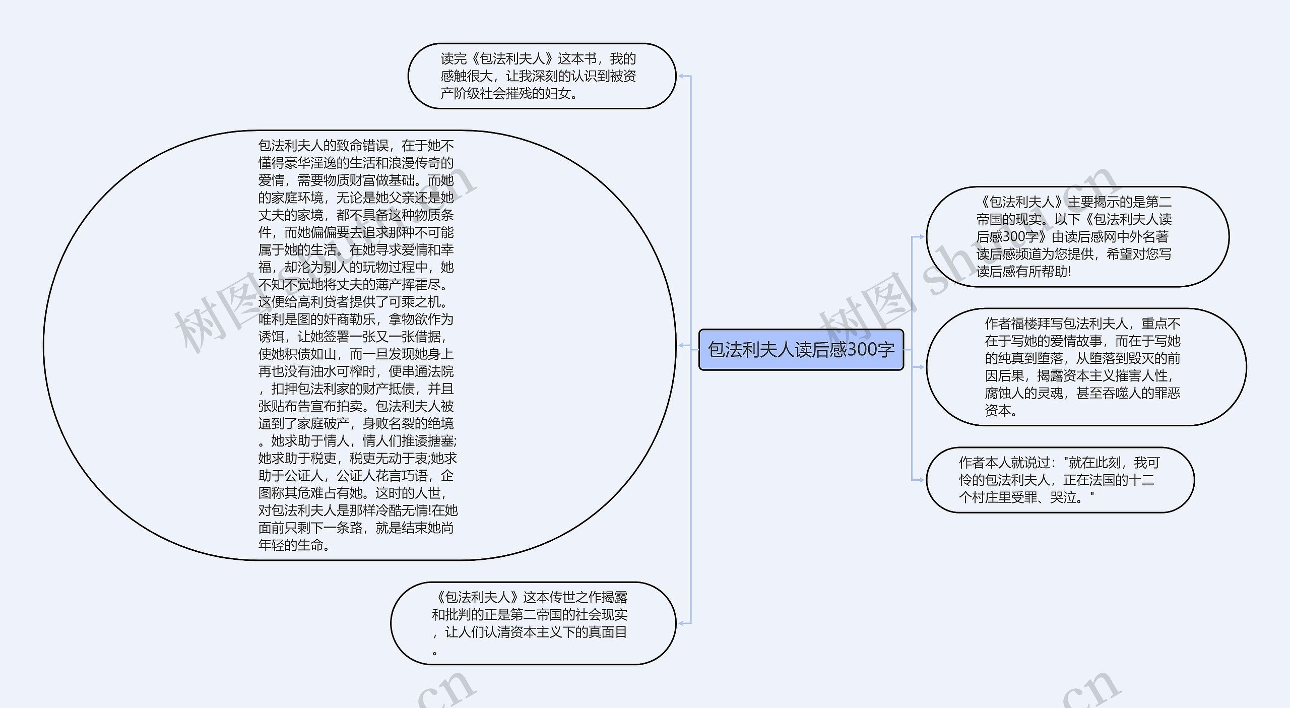 包法利夫人读后感300字思维导图