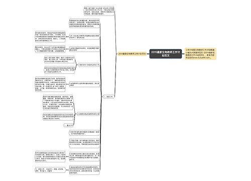 2015最新生物教师工作计划范文