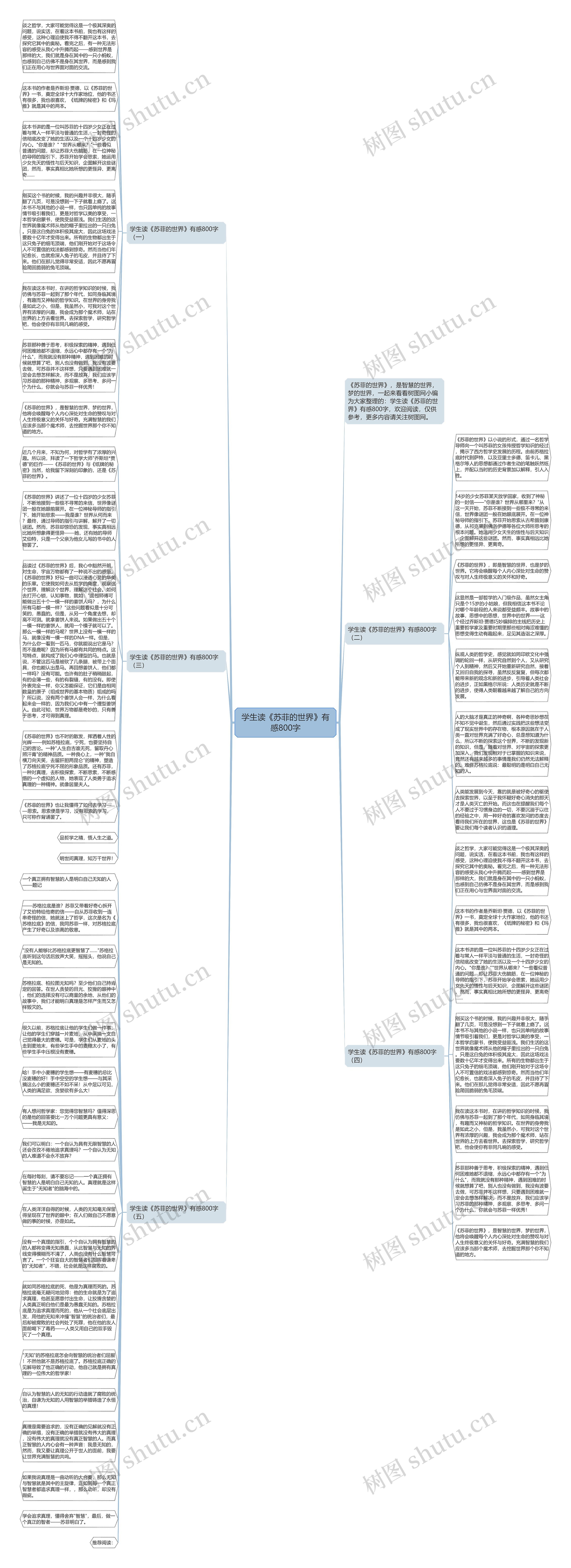 学生读《苏菲的世界》有感800字思维导图