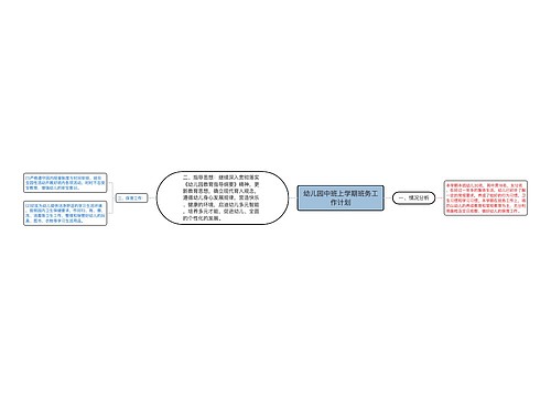 幼儿园中班上学期班务工作计划