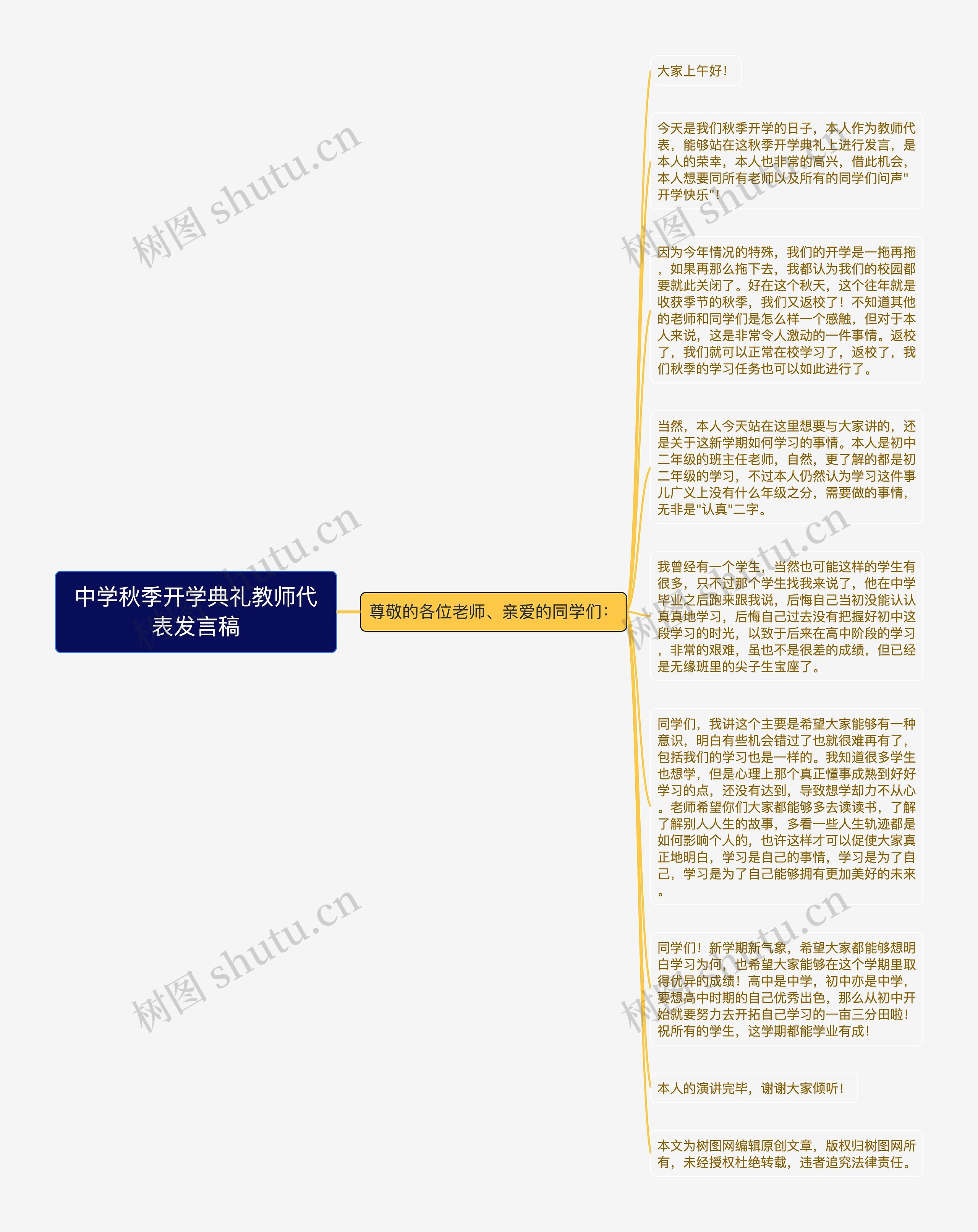 中学秋季开学典礼教师代表发言稿