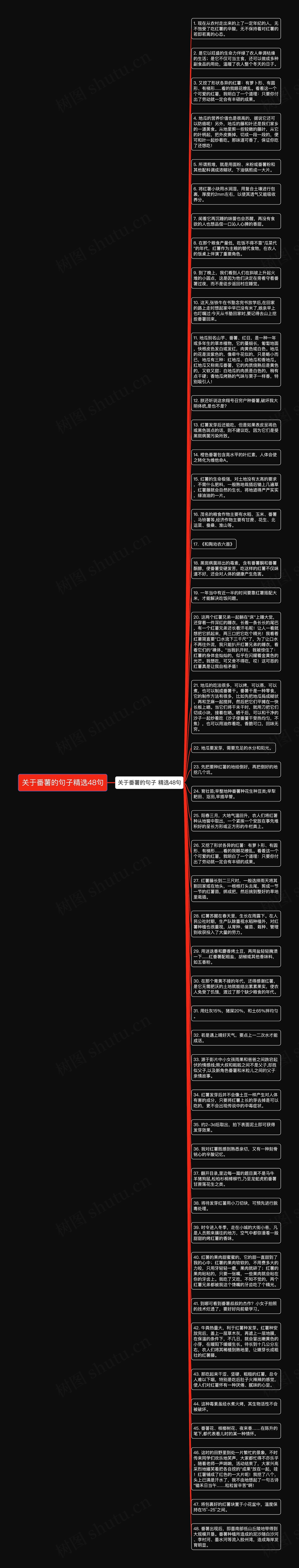 关于番薯的句子精选48句思维导图