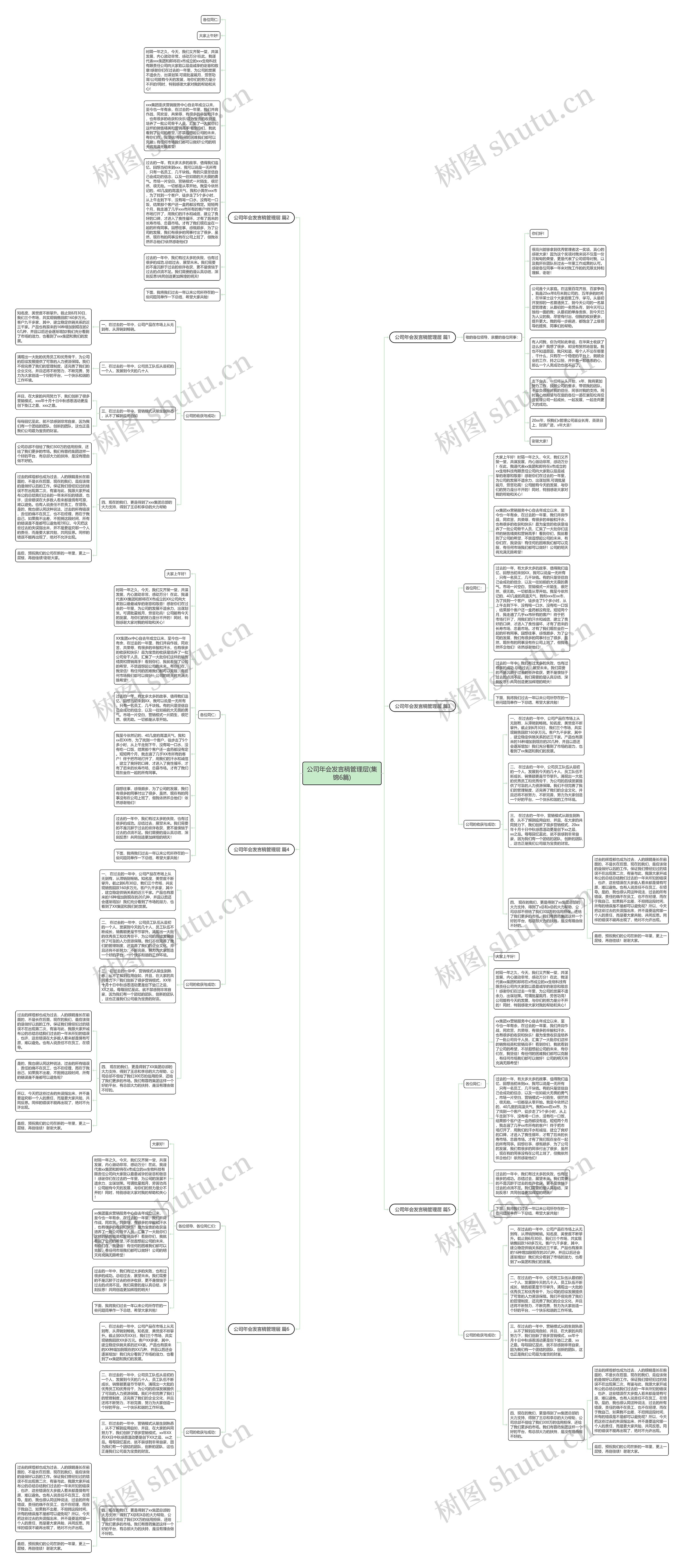 公司年会发言稿管理层(集锦6篇)思维导图