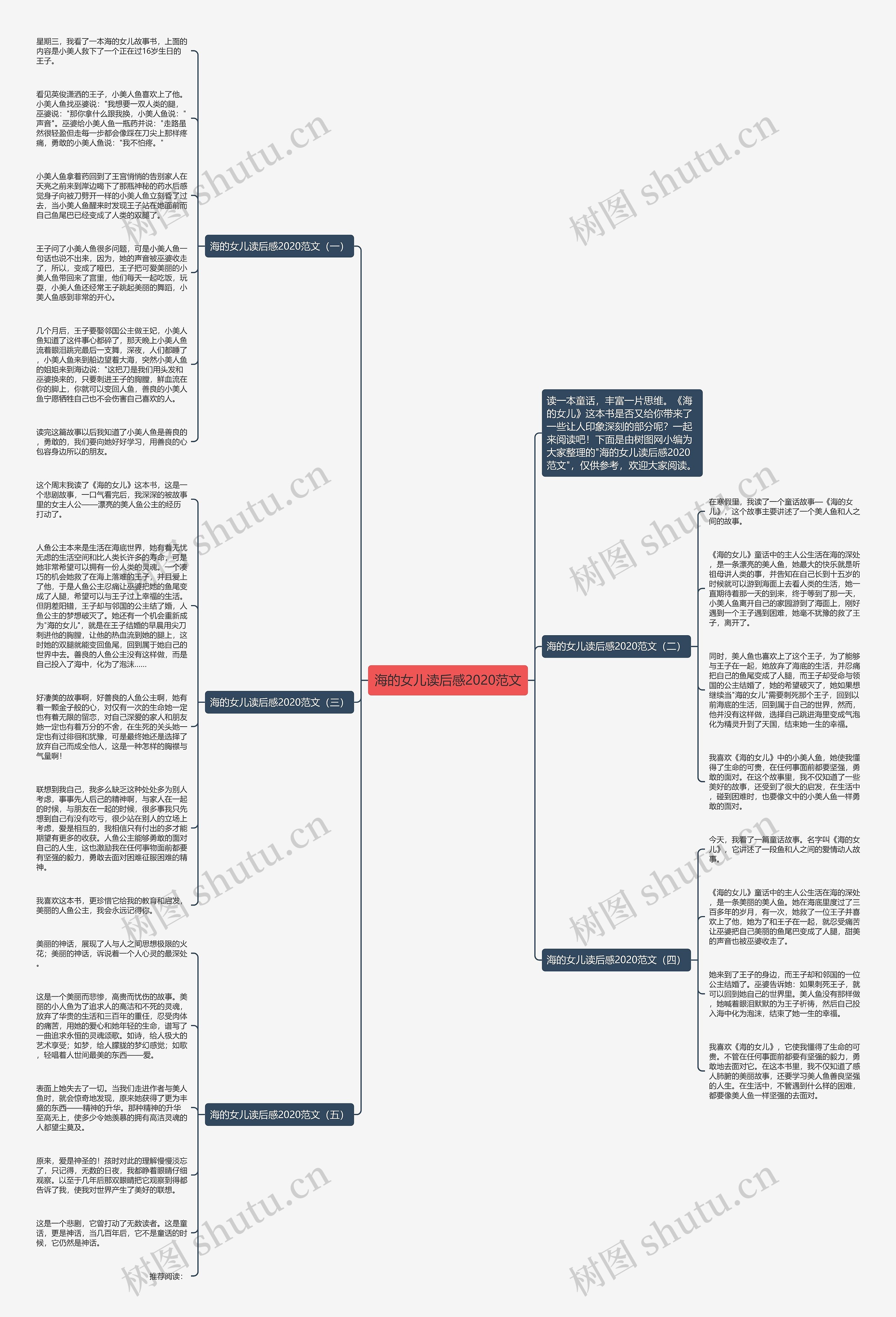 海的女儿读后感2020范文思维导图