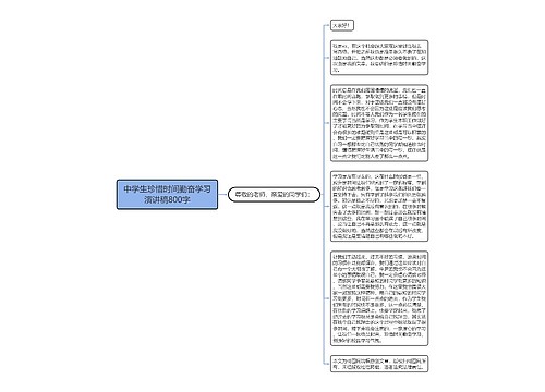 中学生珍惜时间勤奋学习演讲稿800字