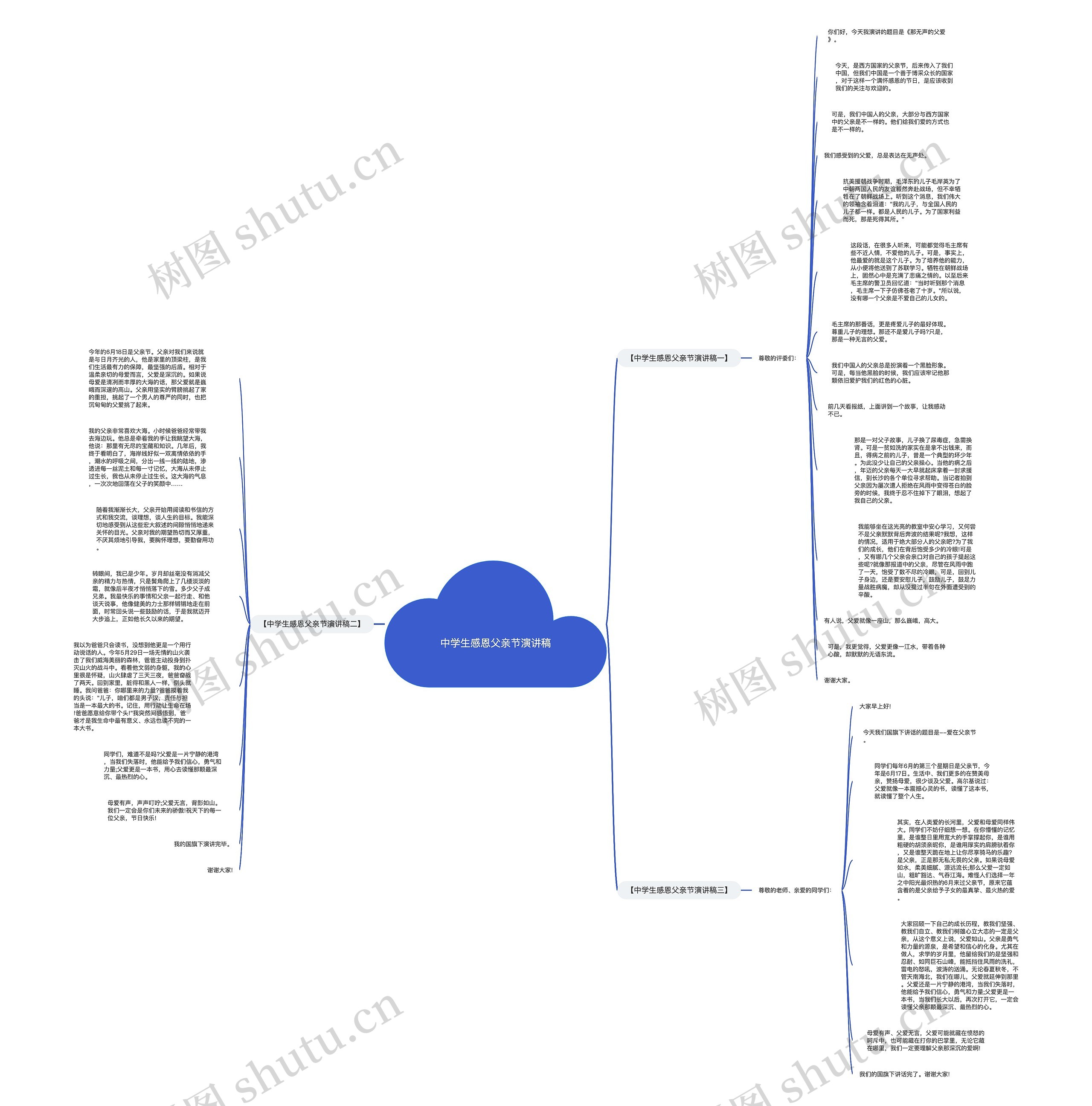 中学生感恩父亲节演讲稿思维导图