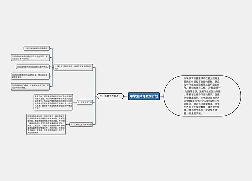 中学生体育教学计划