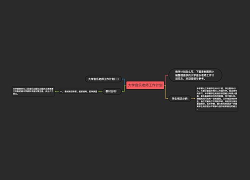 大学音乐老师工作计划