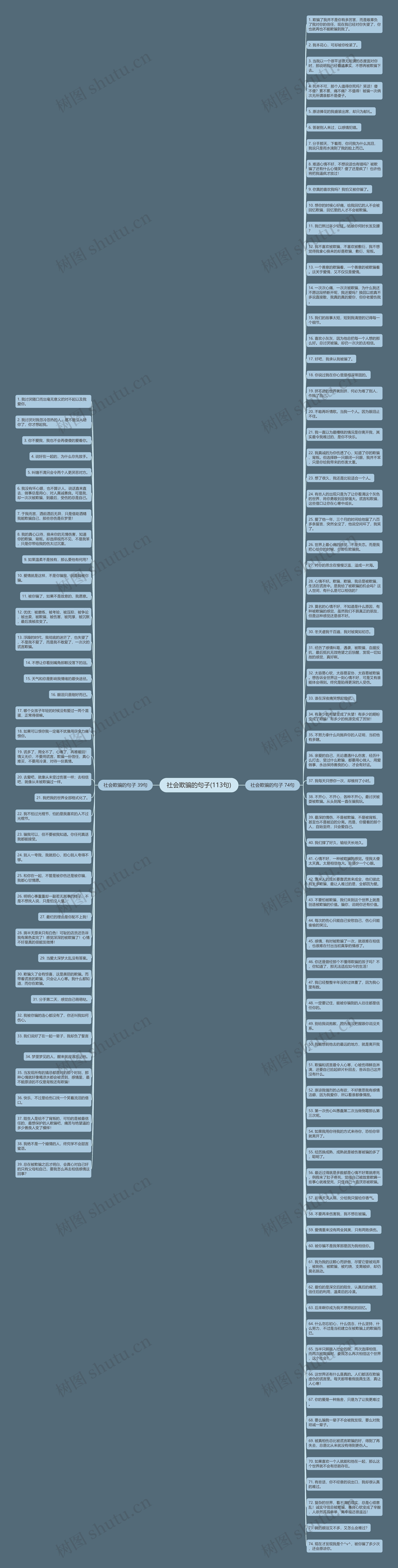 社会欺骗的句子(113句)思维导图