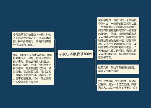 桃花心木读后感300zi