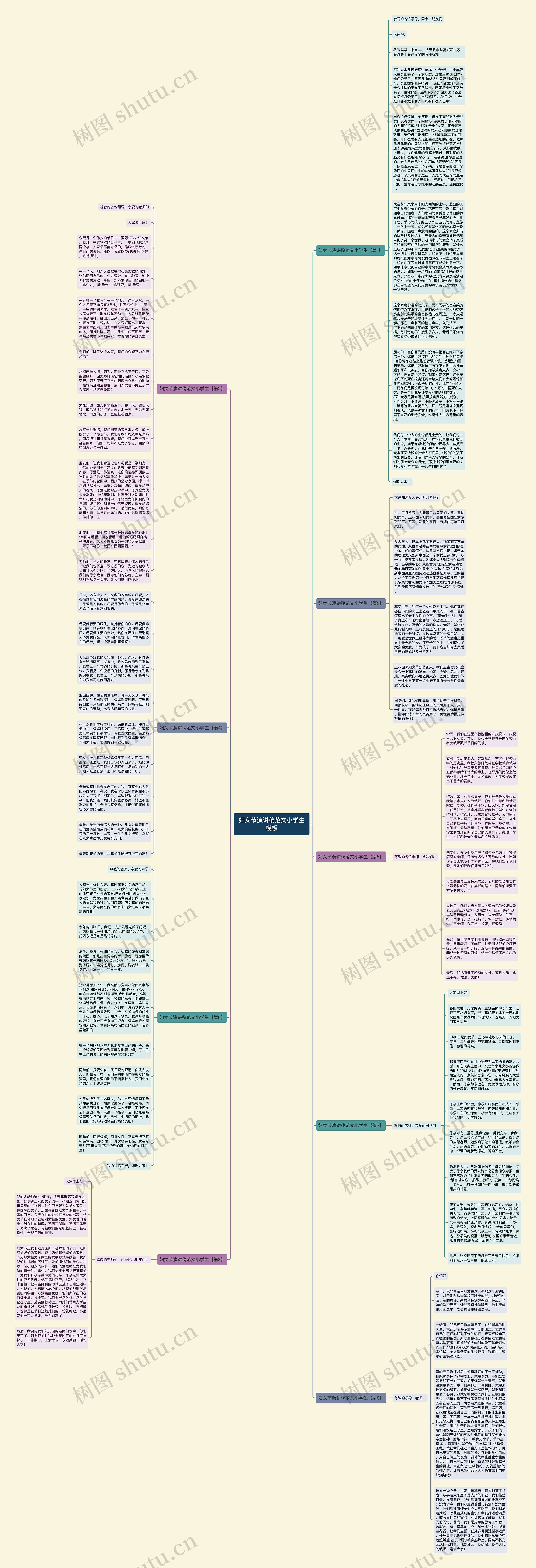 妇女节演讲稿范文小学生思维导图