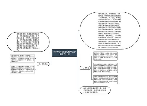 2019六年级语文教师上学期工作计划