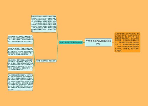 中学生海底两万里读后感600字