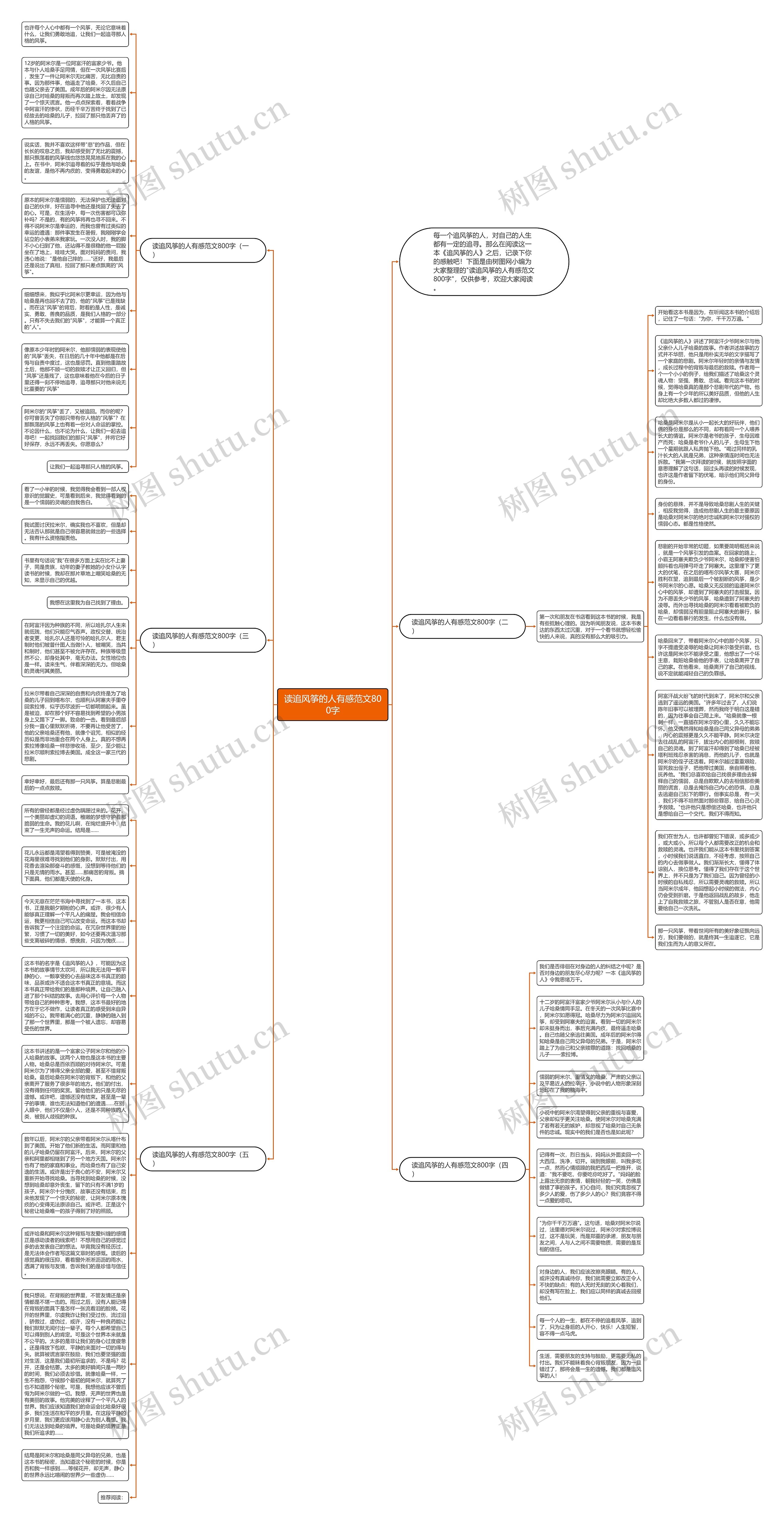 读追风筝的人有感范文800字思维导图